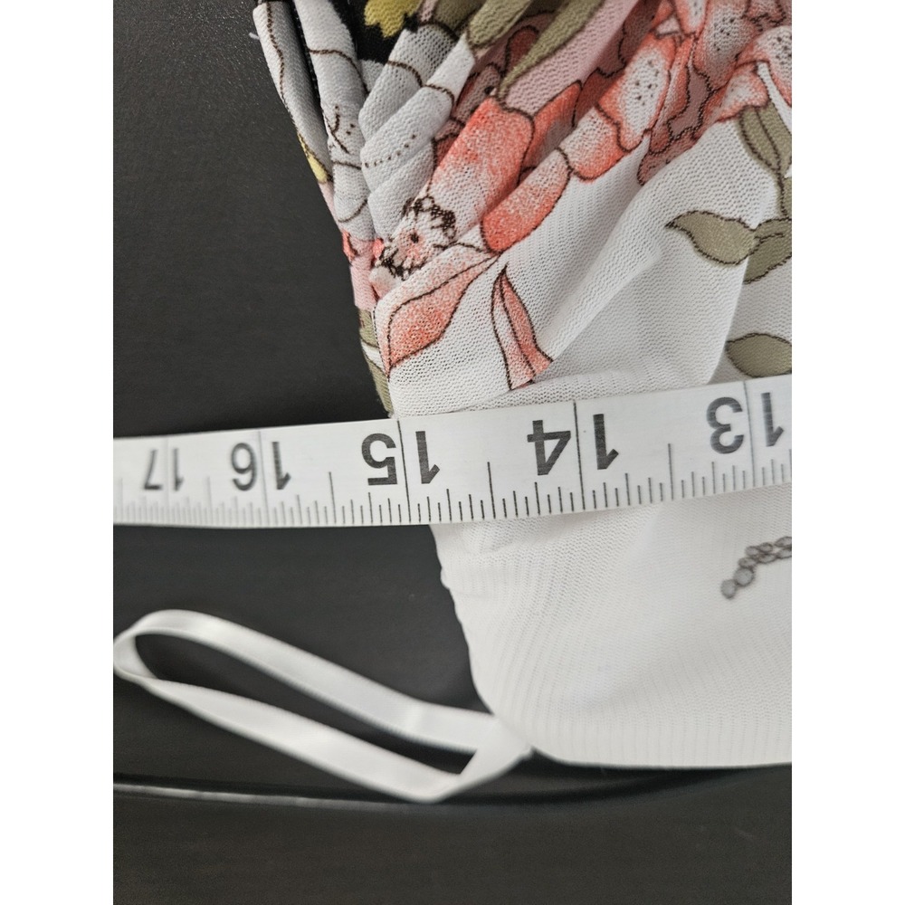 Torrid Strapless Maxi Dress Size 12‎ Black White Pink Floral Boho Empire Waist - Picture 7 of 7